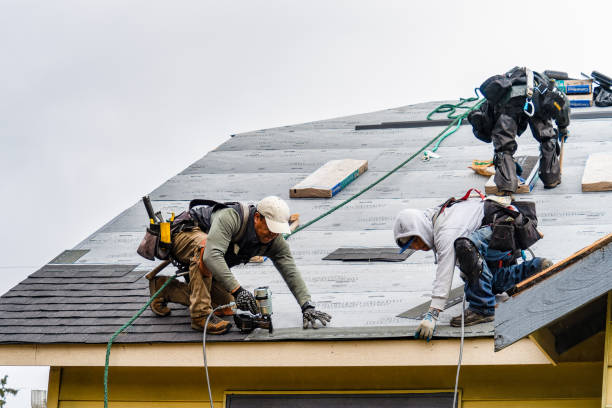 Professional Roofing technician working in Stoughton, MA